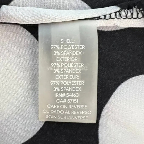 🦩CALVIN KLEIN sleeveless polka dot button down blouse Small Collared - Picture 7 of 10